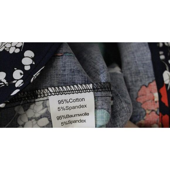 Grace Karin Peony Cherry Blossom Floral Skirt Vintage Style NWT Womens L Blue - Picture 4 of 4